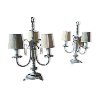 Paire de lampes chandeliers