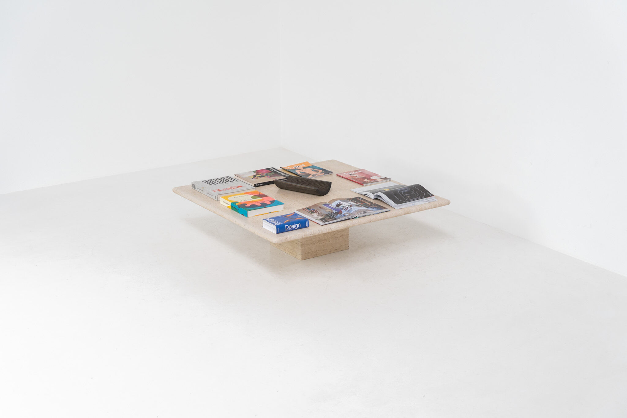 XL travertine coffee table