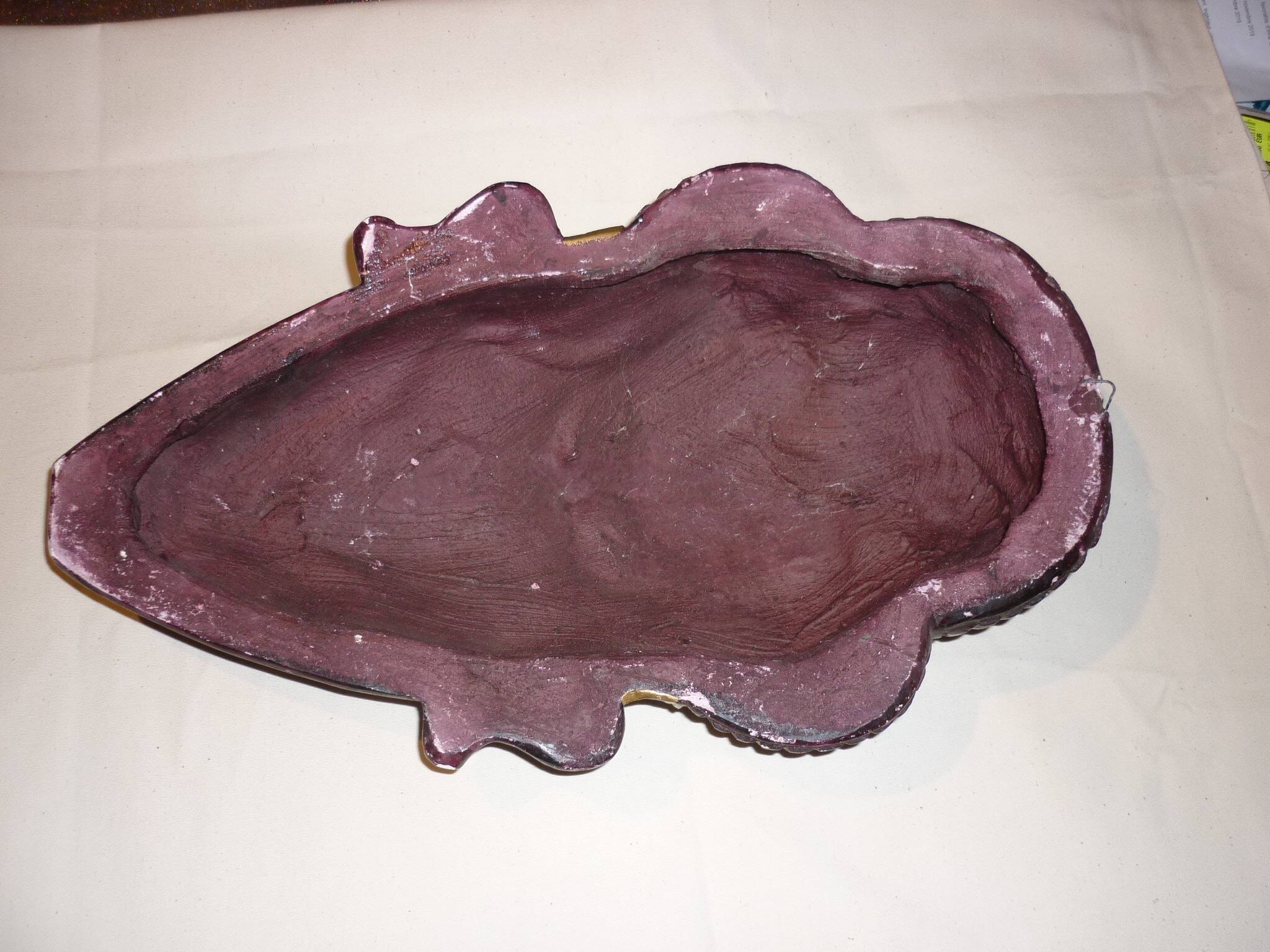 Purple and gold African mask