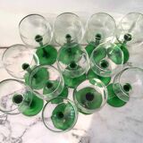 12 verres à vin d’Alsace en cristallin