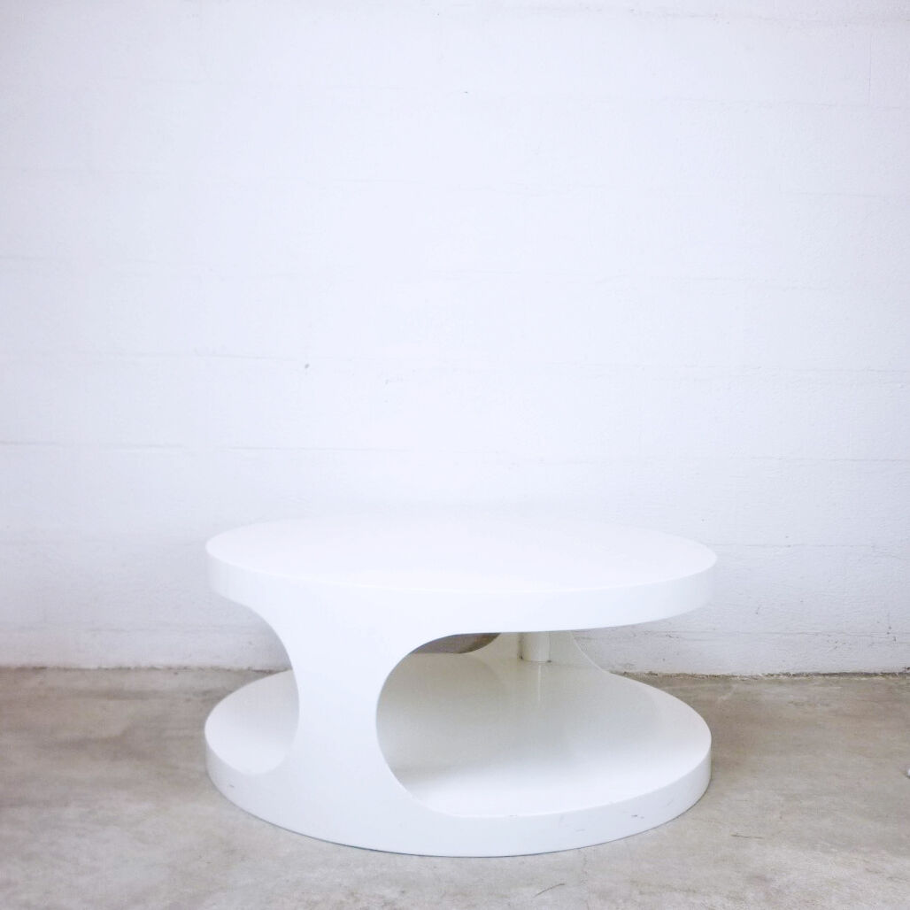 Cylindrical coffee table 60s