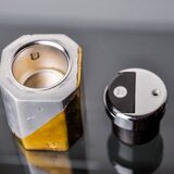 Brutalist lighter by Leopold, Bronze and aluminum, 1970, Spain