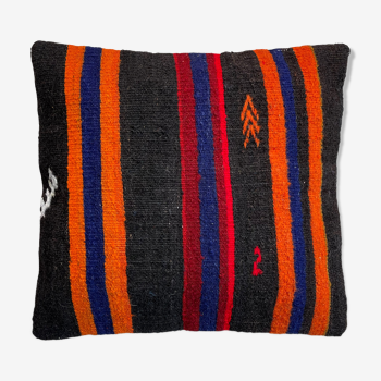 Housse de coussin kilim turc vintage, 40 x 40 cm