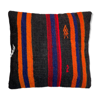 Housse de coussin kilim turc vintage, 40 x 40 cm