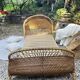 Vintage seventies rattan children's basket.