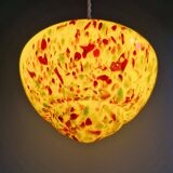 Suspension art déco en verre moucheté multicolore, années 1930