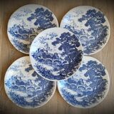 Set 5 flat plates Gien BP