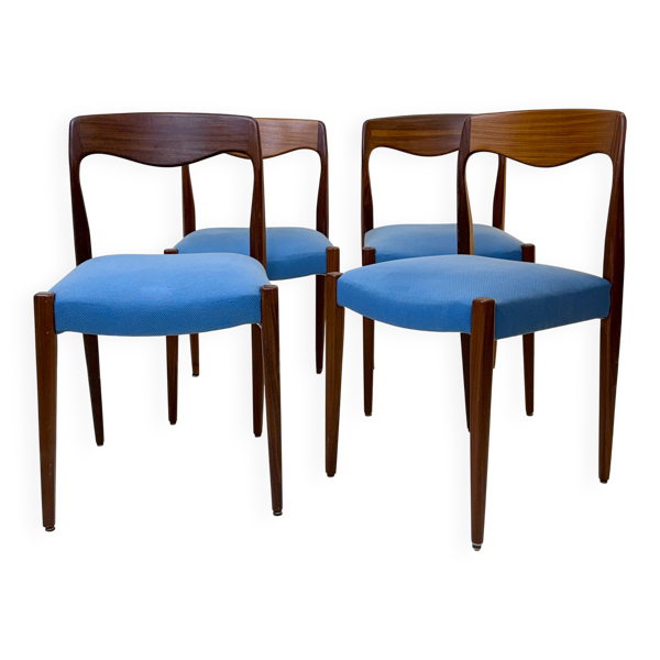 Suite de 4 chaises scandinaves, 1960s