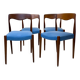 Suite de 4 chaises scandinaves, 1960s
