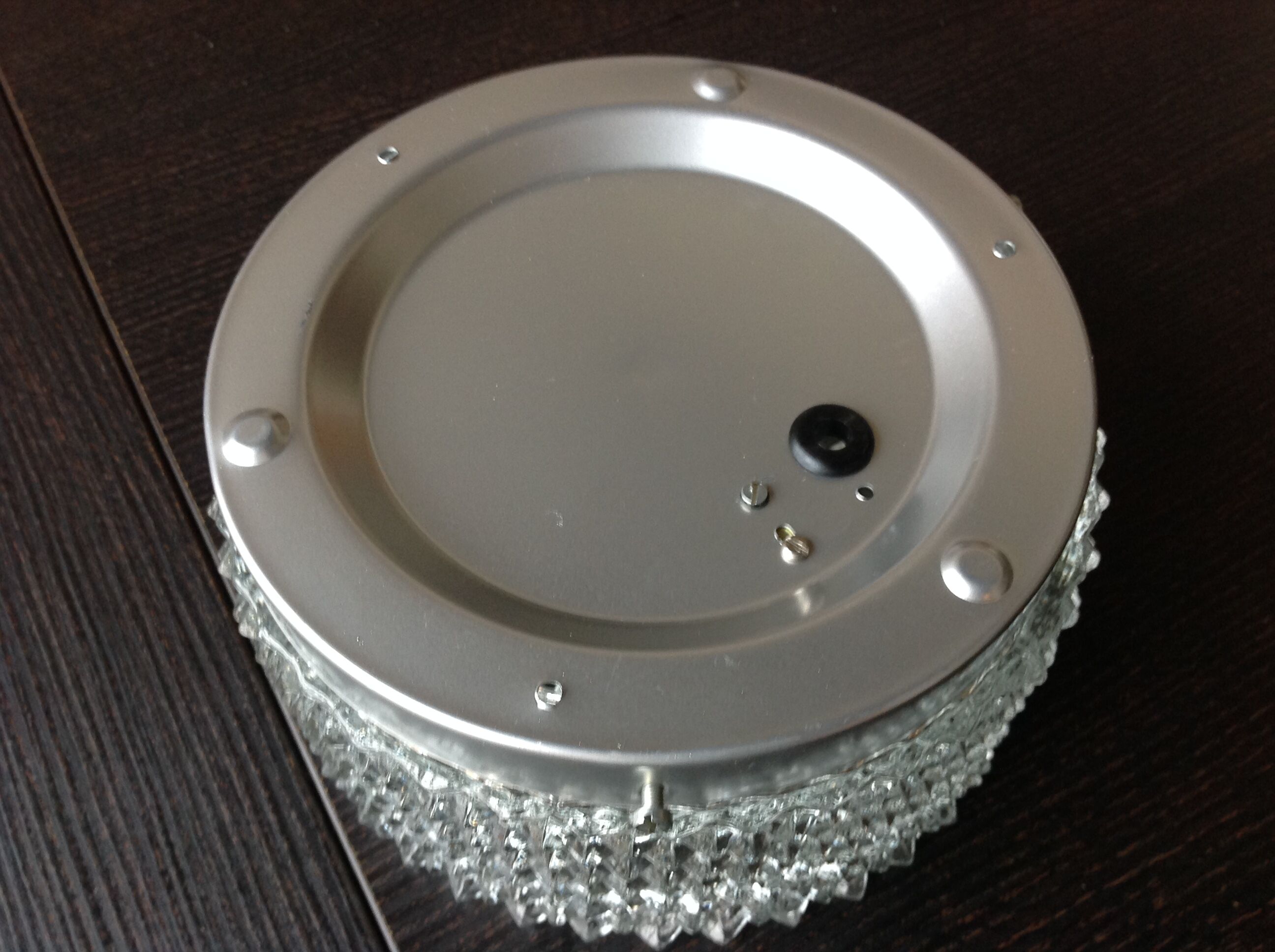 Plafonnier rond pointes de diamant / vintage années 60-70