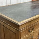 Early 20th century English flat desk in oak