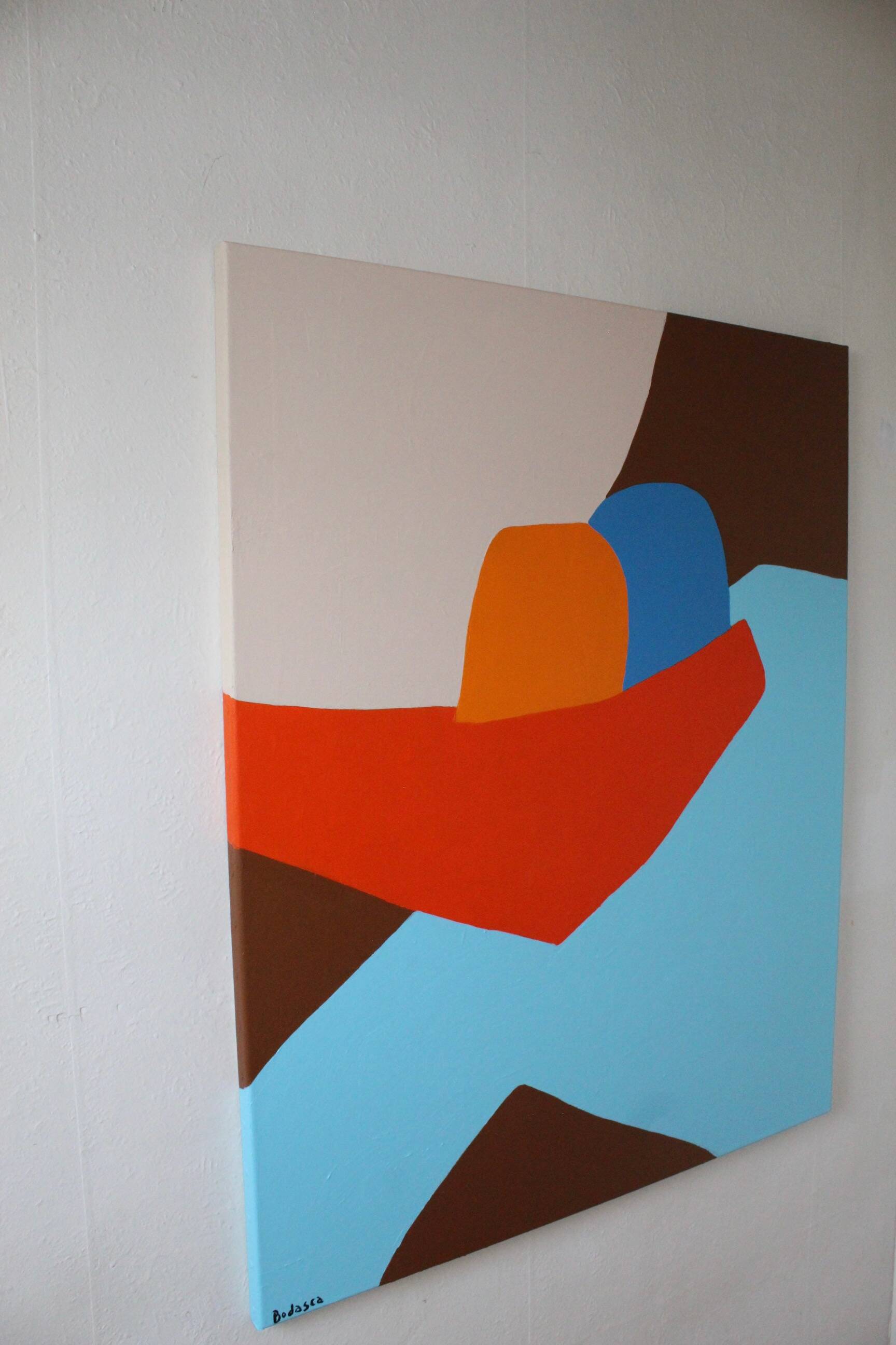 Figurative painting "in your arms" celestial