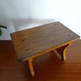 Vintage brutalist wooden stool