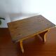 Vintage brutalist wooden stool