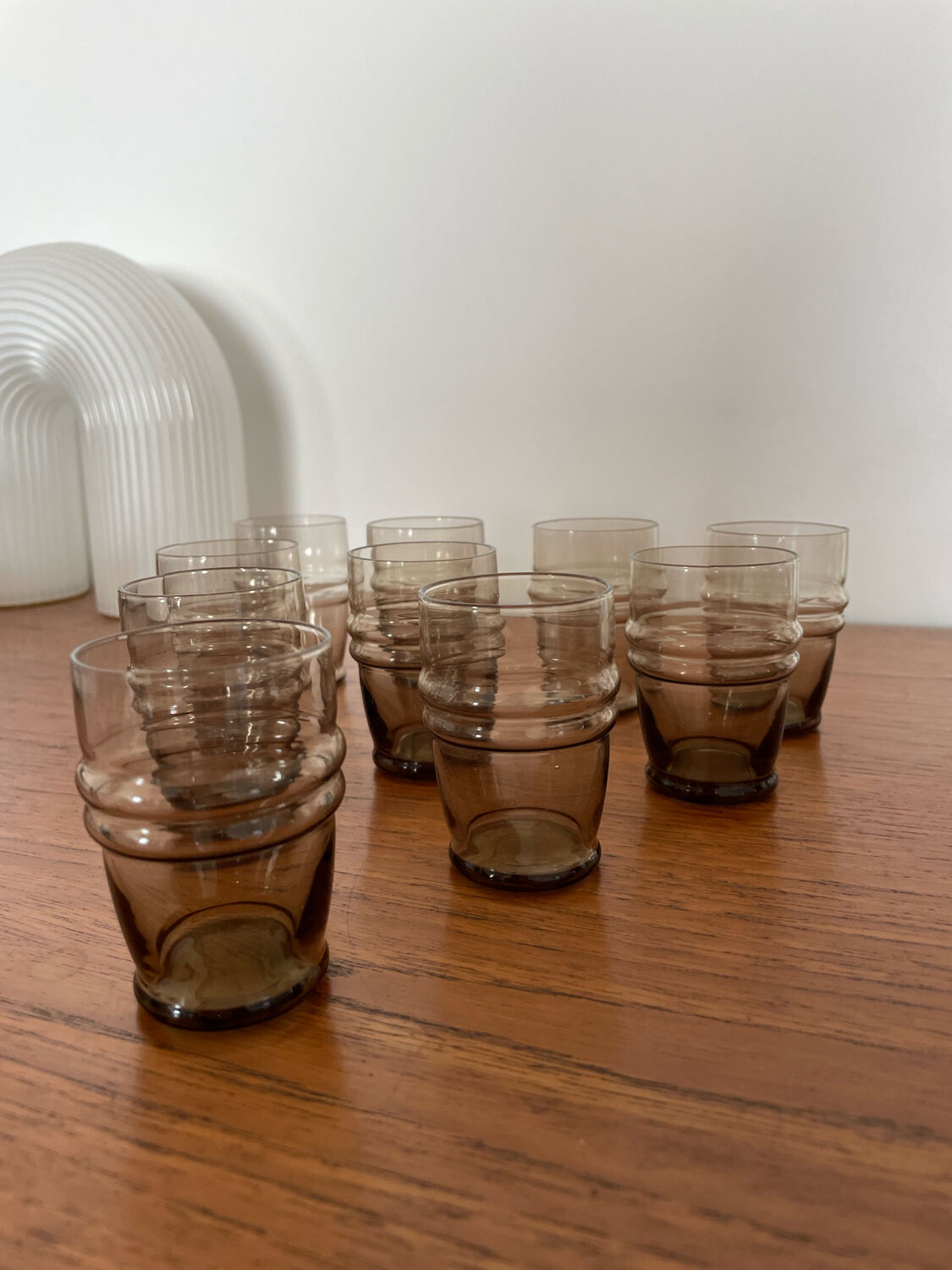 10 vintage shot glasses 70s