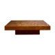 Table basse loupe d’orme Rochebobois années 1970
