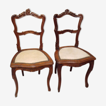 Paire de chaises louis xv