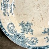 Plat rond Longwy en terre de fer, service "Fontainebleau"