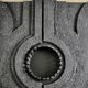 Wall sculpture, wood and black coating, late 1970s