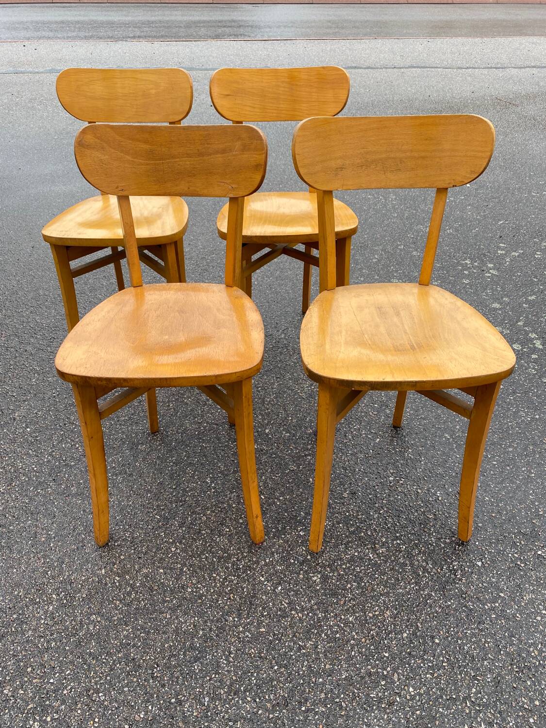 Set of 4 vintage bistro chairs