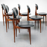 Set of 6 scandinavian chairs