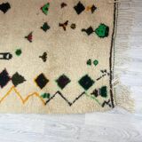 Handmade wool Berber rug 147 x 122 CM