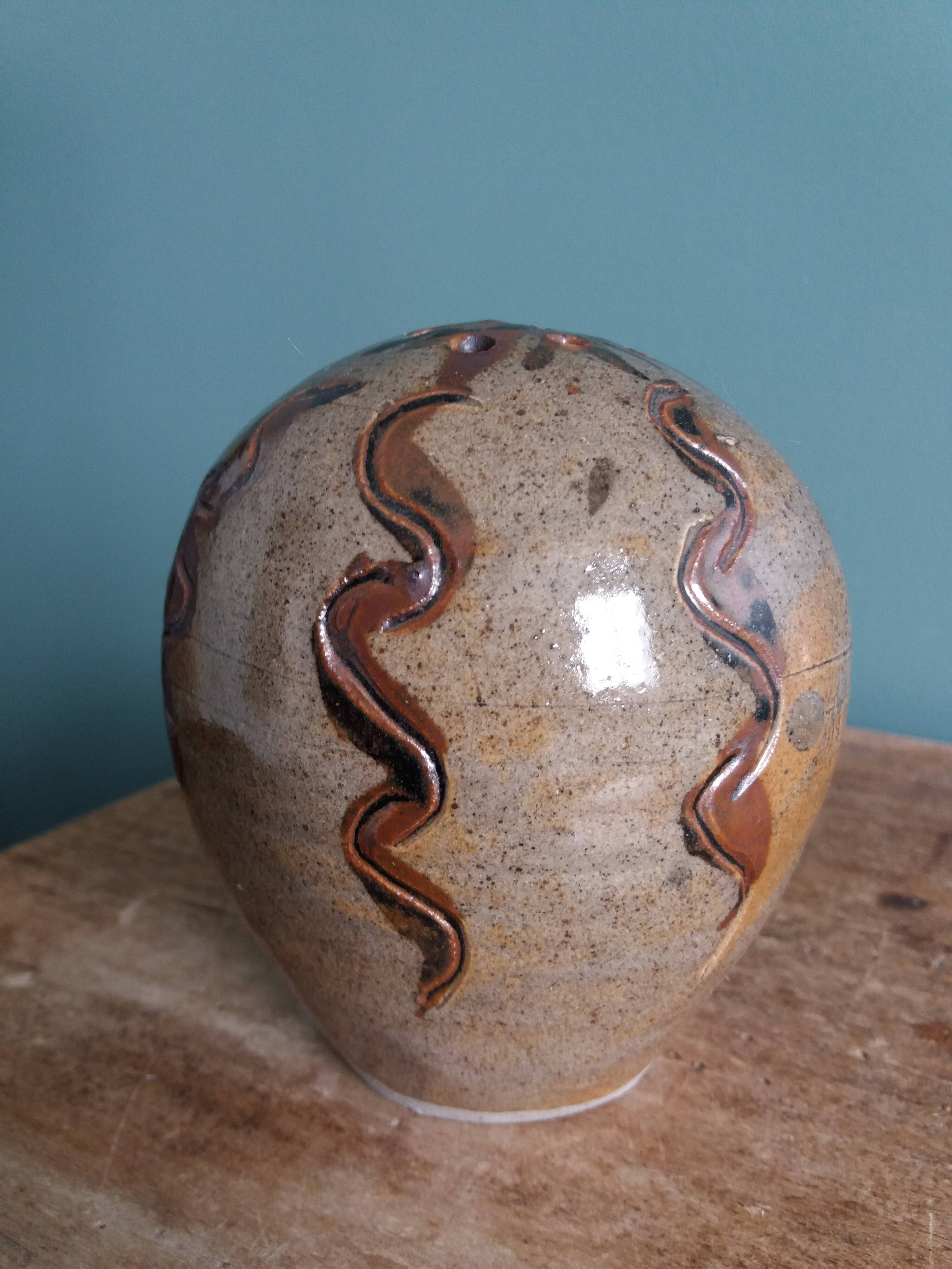 Signed flower spike vase