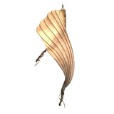 Organic Light Sculpture Wall Hanging Lamp, Birch Branch +Paper