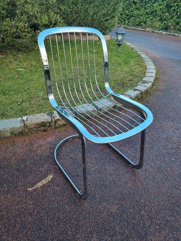 Set of 4 vintage 70s Cidue chairs