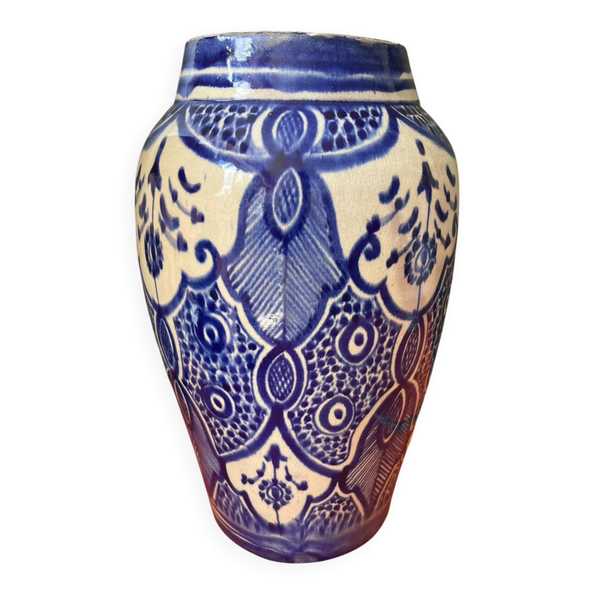Large antique Safi potiche vase
