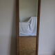 Miroir bois brut biseauté
