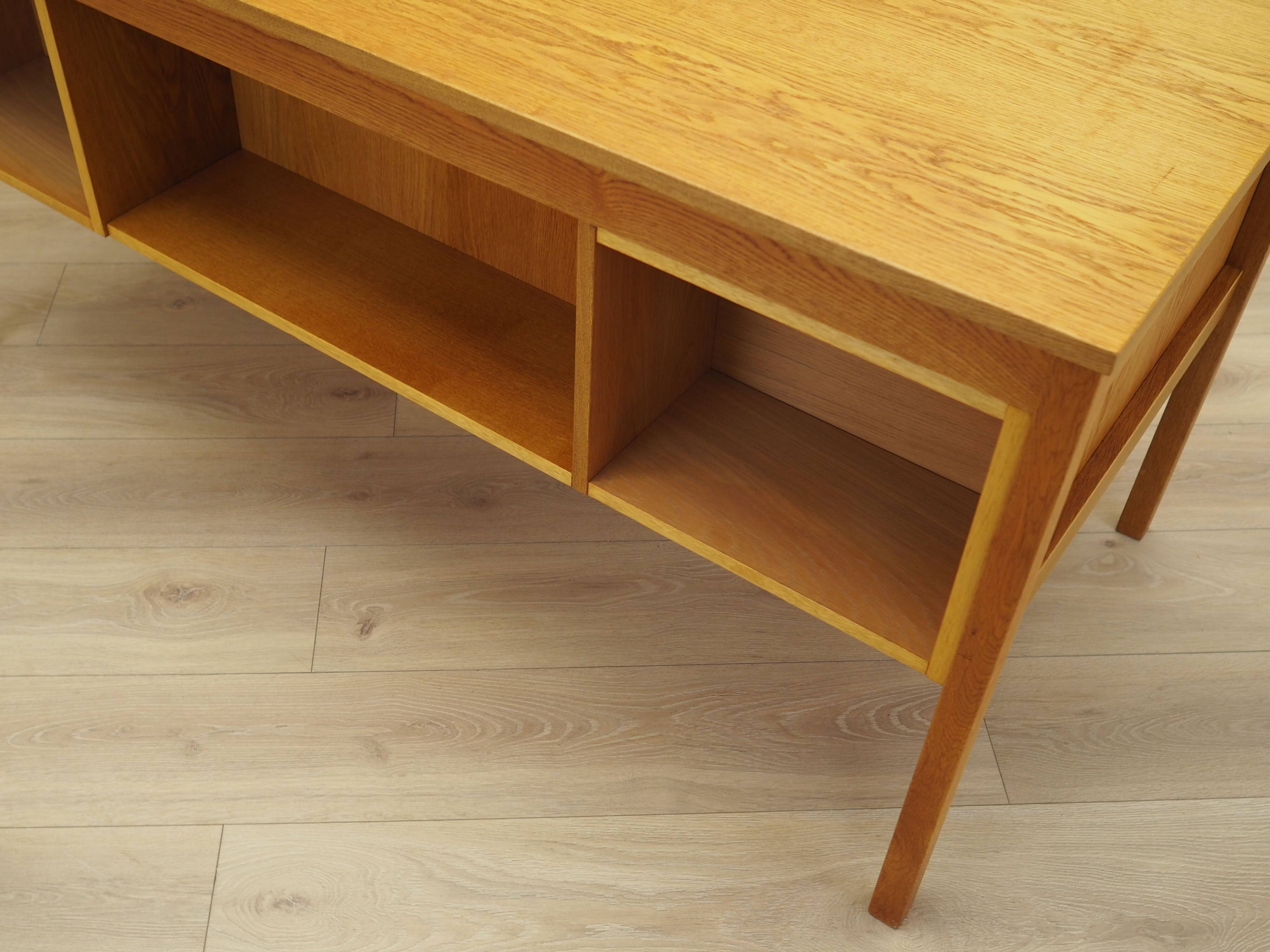 Ash wood desk, Danish design, 1970s, manufacturer: Domino Møbler