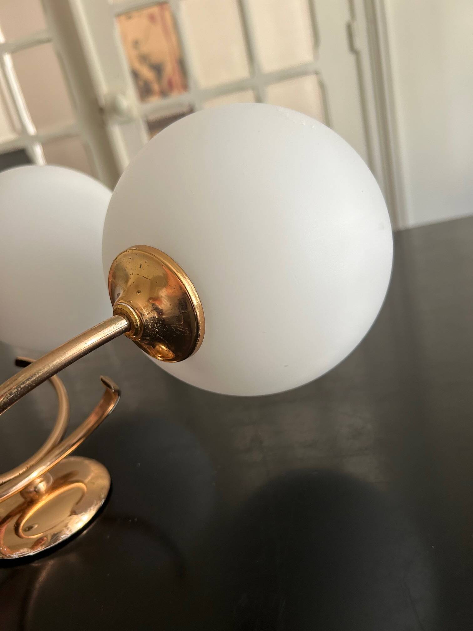 1950 two-light wall lamp