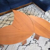 Modular petal coffee table in 3 parts