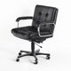 Vintage leather armchair. Swivel, on casters, multi-position. Norway, 1970s.