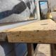 Raw wood workbench