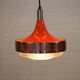 Vintage Chrome & Orange Pendant Lamp - 1970s Massive Belgium Lighting