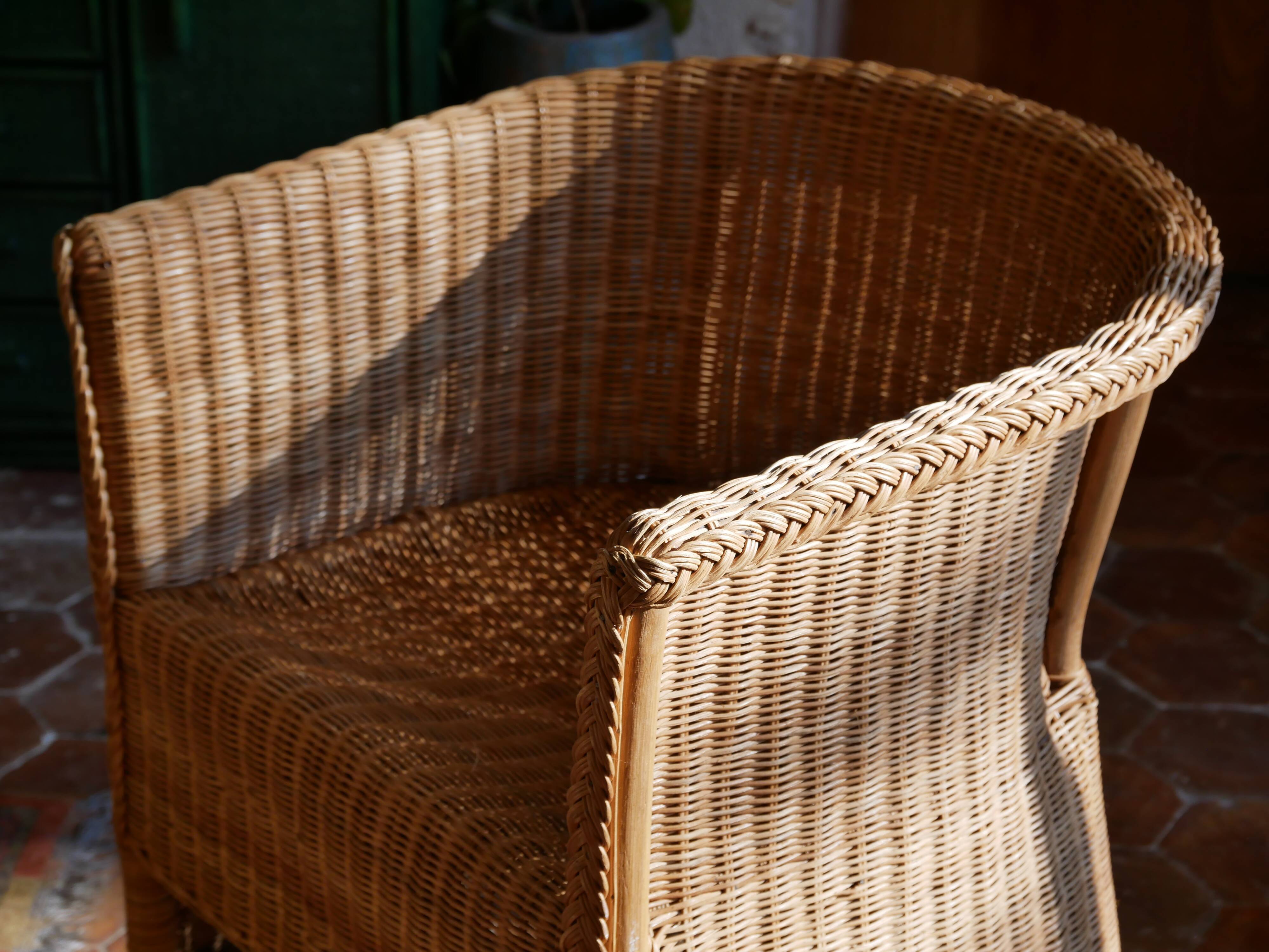 Rattan armchair
