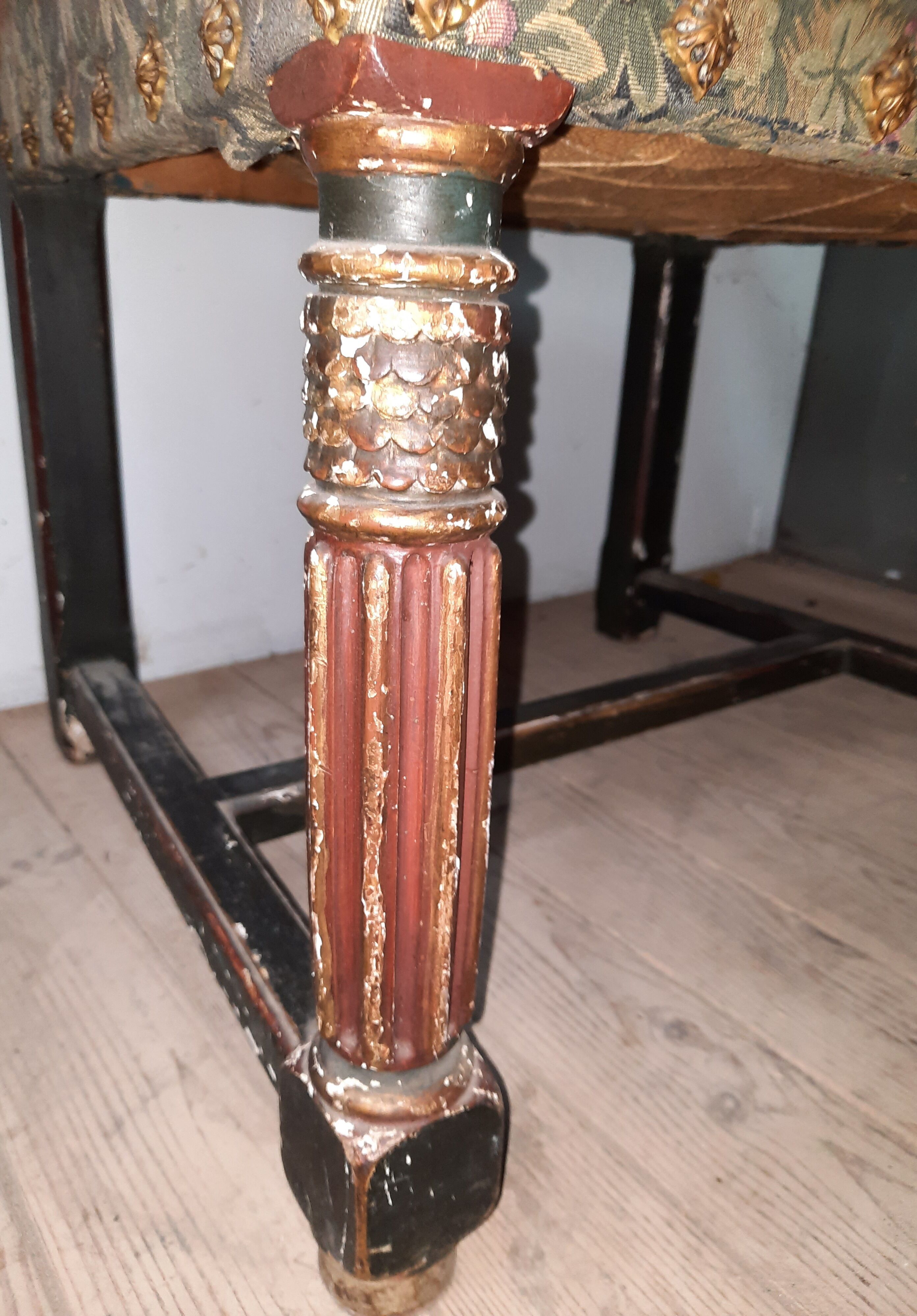 Pair of Louis XIII style armchairs