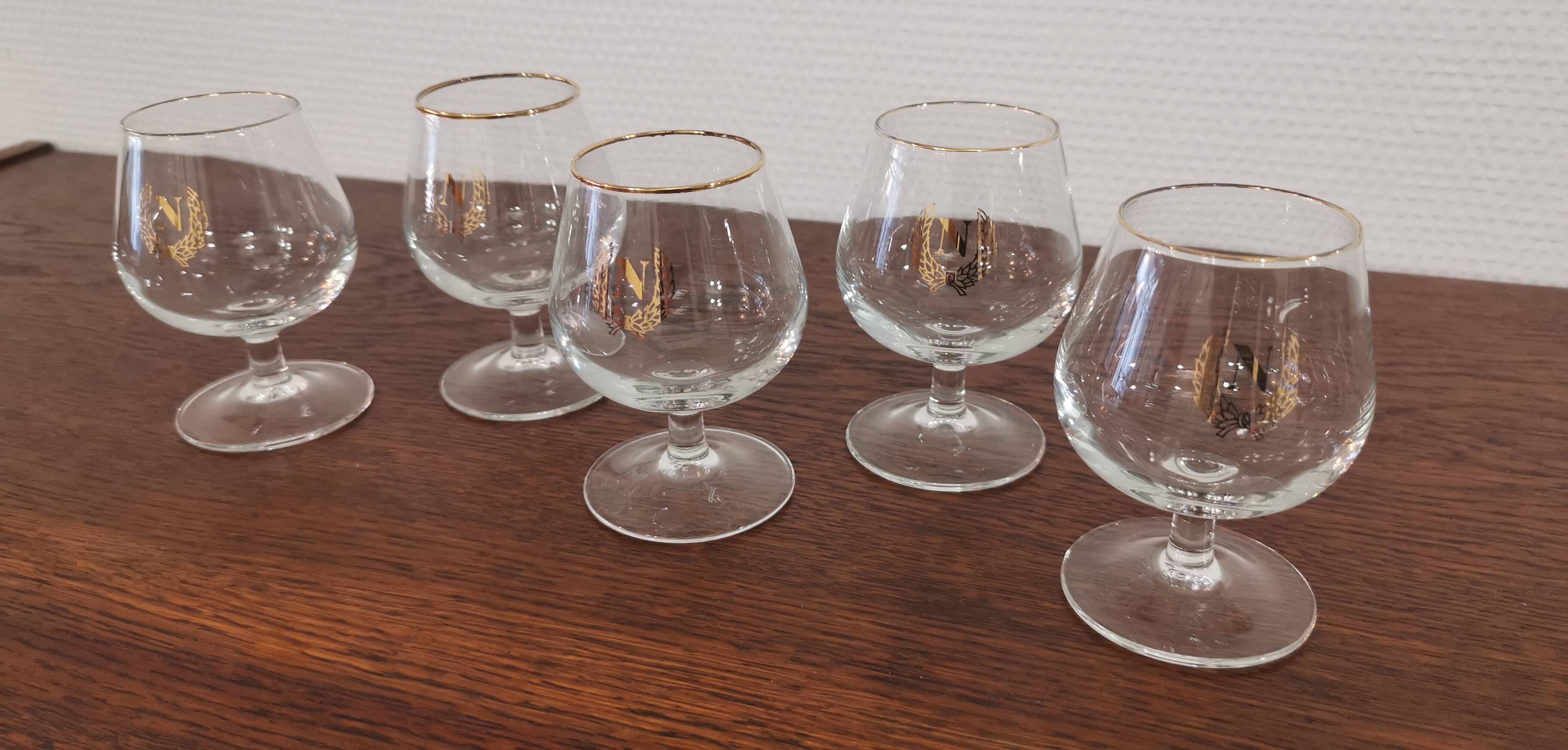 Lot de 5 verres à cognac "Napoléon"