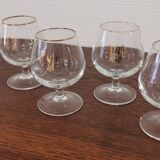 Set of 5 "Napoleon" cognac glasses