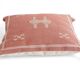 Coussin en lin marocain fait à la main, rose et crème, style mauresque, neuf
