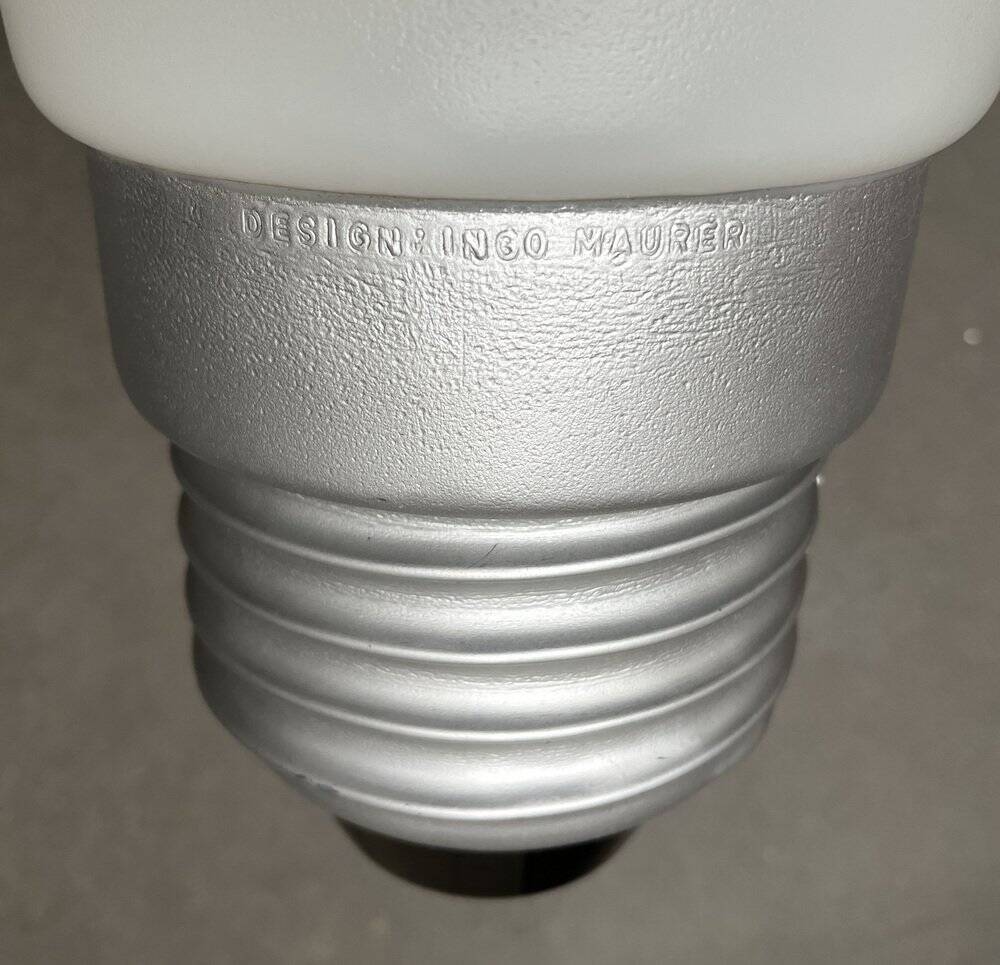 Bulb lamp, bulb on a stand or German suspension in mid-century space style by Ingo Maurer for M Design, 1960s.