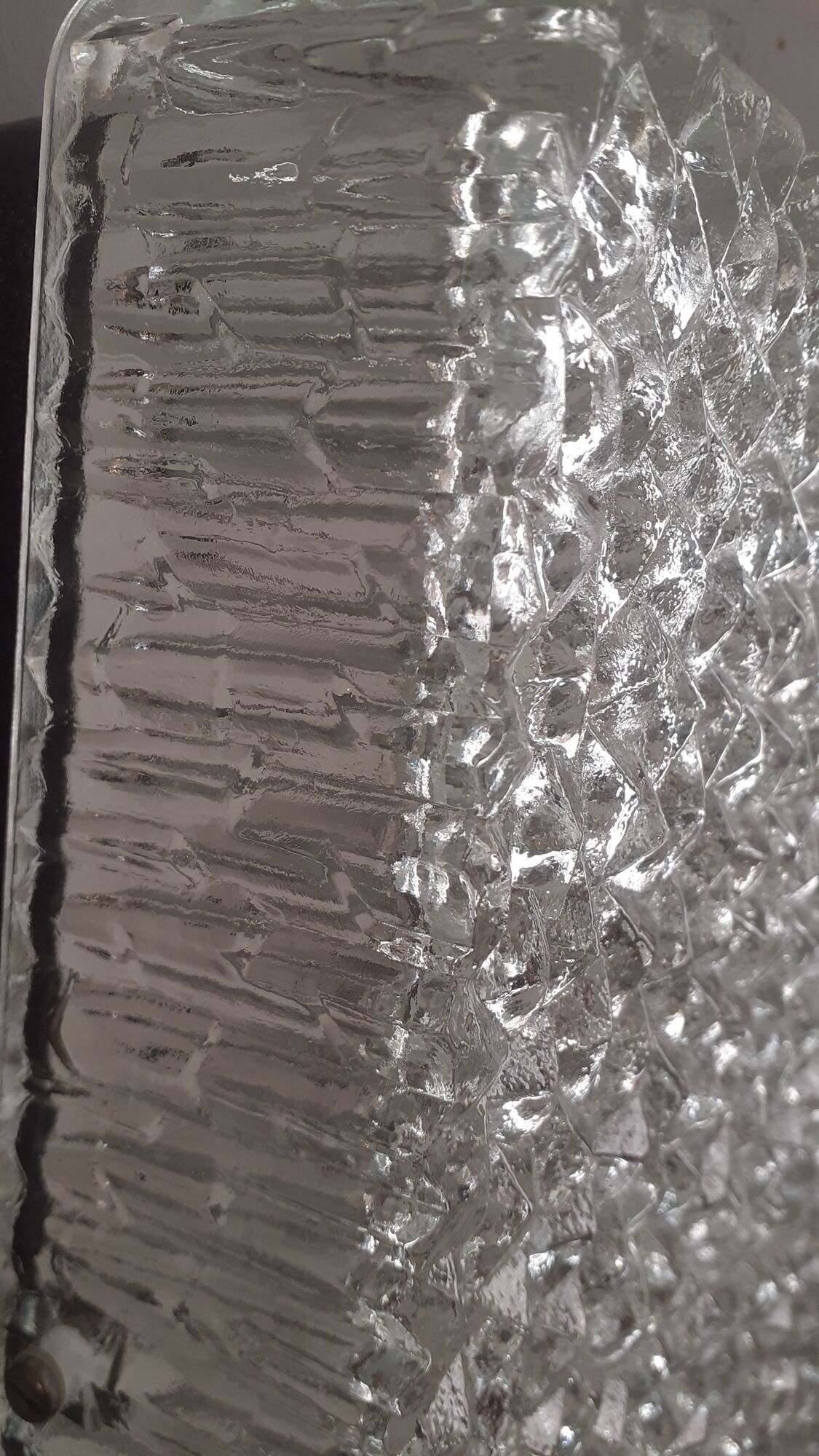 Ceiling lamp in moulded glass by Holophane 1950