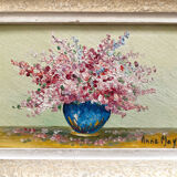 Painting bouquet of flowers signed Anne Max