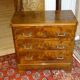 19th century chest of drawers in mahogany veneer, three drawers, 81x80x43 cm