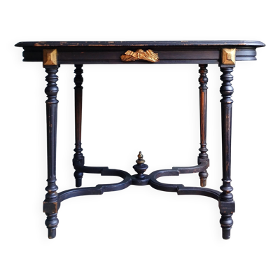 Table de milieu, bureau Napoléon III en bois massif 19ème siècle