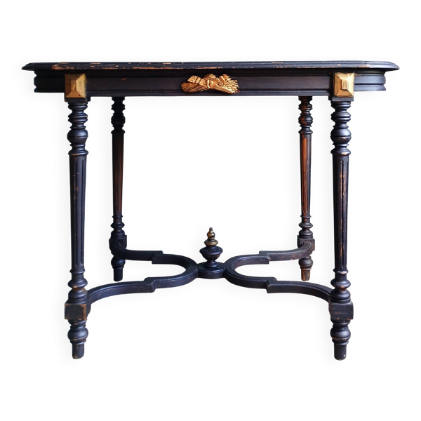Table de milieu, bureau Napoléon III en bois massif 19ème siècle