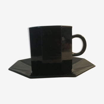 Mug et soucoupe Arcoroc Octime noir