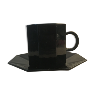 Mug et soucoupe Arcoroc Octime noir